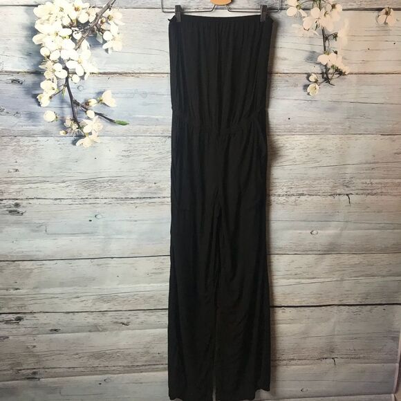 Michael Stars Pant Romper Sleeveless Black - Picture 1 of 3